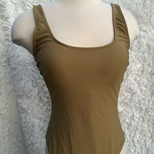 Eomenie Brown one piece bikini set in size medium